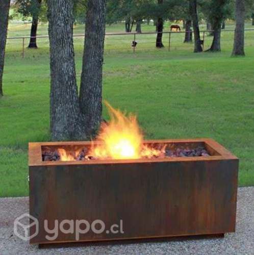 Braseros de acero rustico y negro