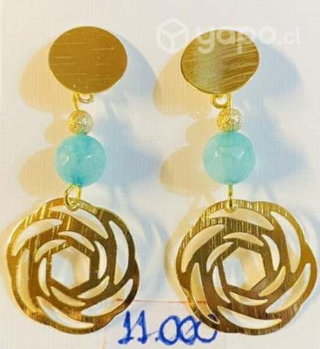 Aros de Peltre con Baño de Oro