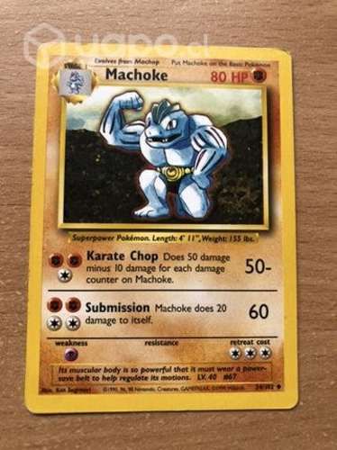 Carta Pokemon Machoke 1ª Ed. Base set 1999