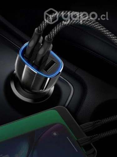Cargador de Celular Triple Usb 3.5A y 18W Auto 12V
