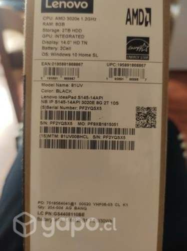Computador Lenovo nuevo en caja