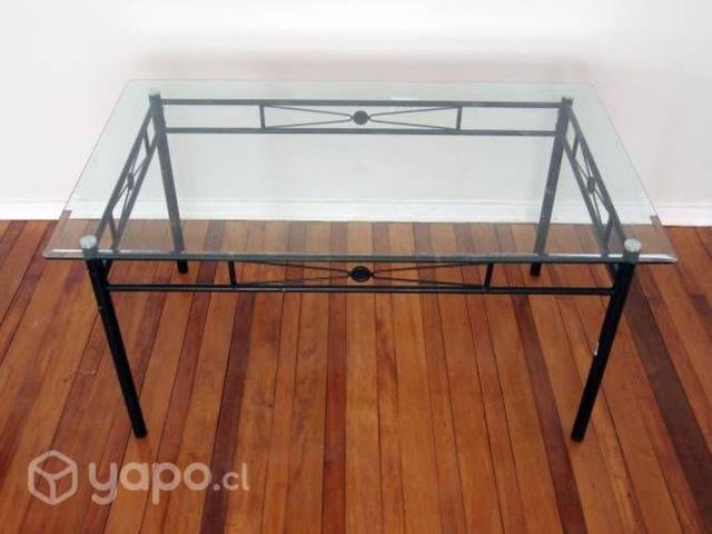 Mesa Comedor Vidrio Templado 150 x 90 Cm Impecable