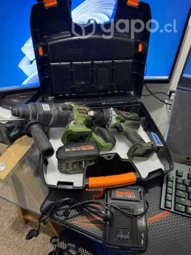 Taladro y Rotomartillo Inalámbricos Bauker 18v