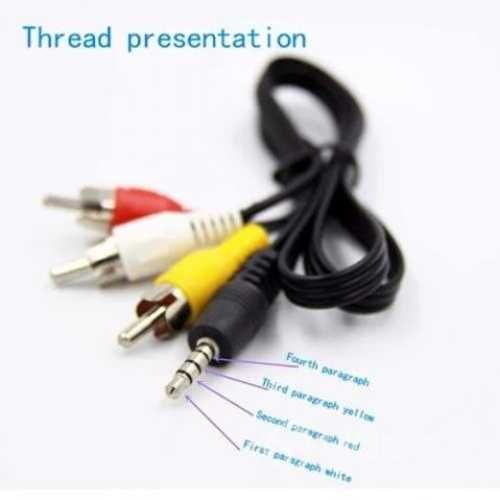 Cable audio RCA, Jack 3.5 mm, 3 x 1 salida aux