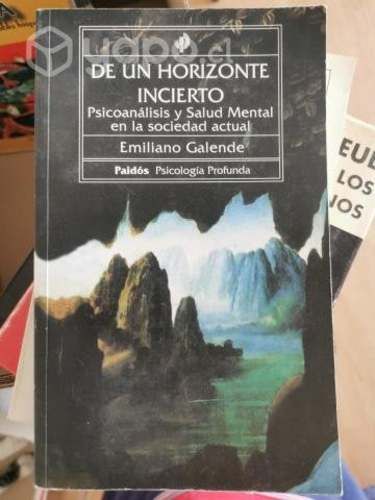 Libro De un horizonte incierto. Emiliano Galende.