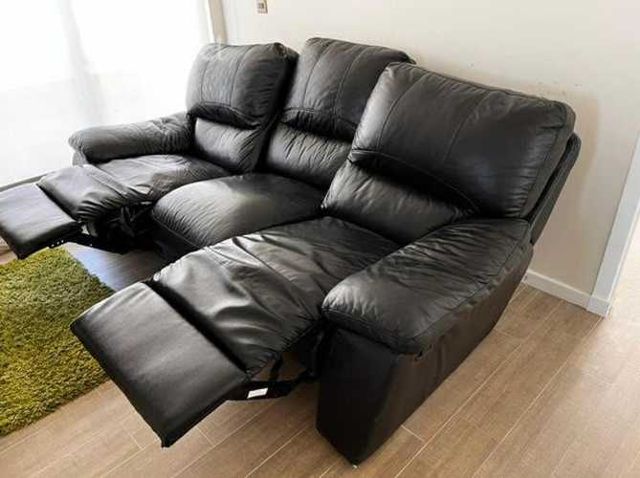 Bergere cuero 3 cuerpos