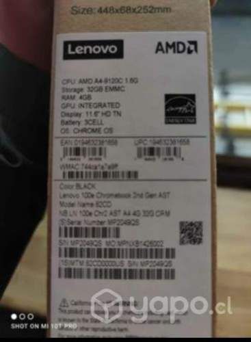 Chromebook Lenovo nuevo