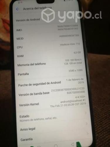 Huawei y9 prime 128gb azul