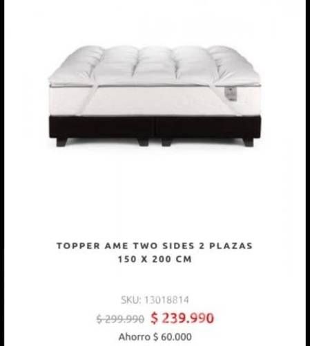 Juego cama, respaldo, topper