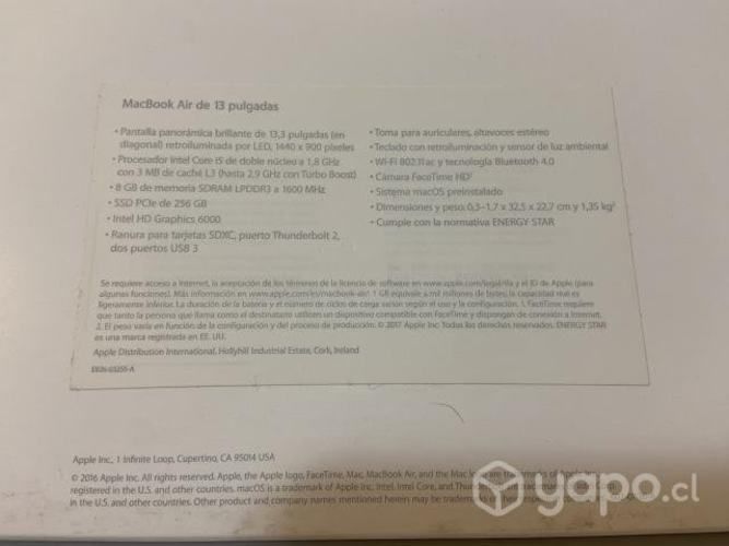 MacBook Air (13-inch, 2017)