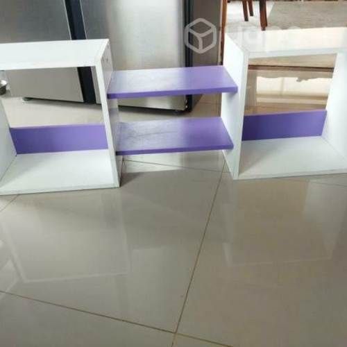 Repisa blanco lila mueble repisa librero