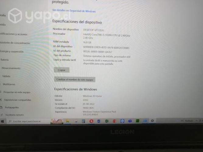 Notebook lenovo legion y540