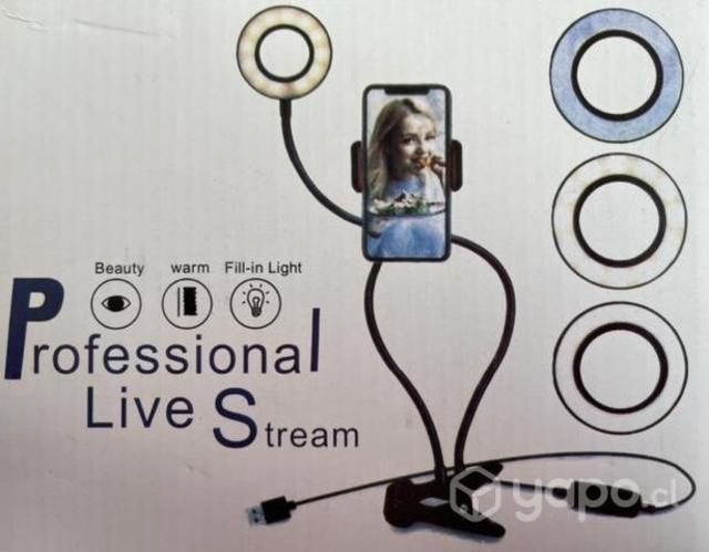 Lampara Escritorio Led Aro Luz Fotografía 2 en 1