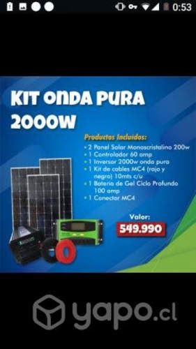 Kit fotovoltáicos 12v 2000w y 12v 1000