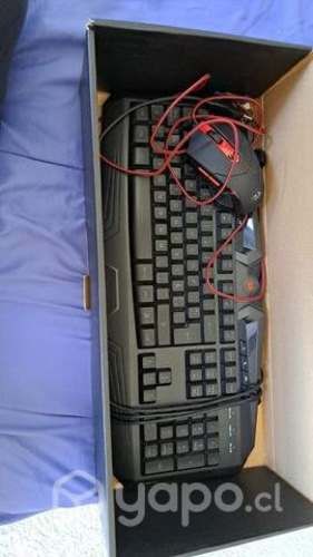 Teclado y mouse red dragon