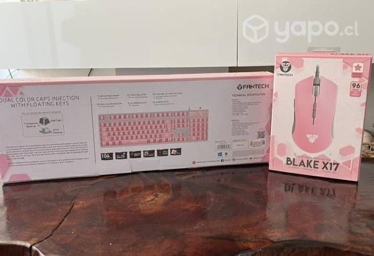 Pack gamer teclado más mouse fantech sakura
