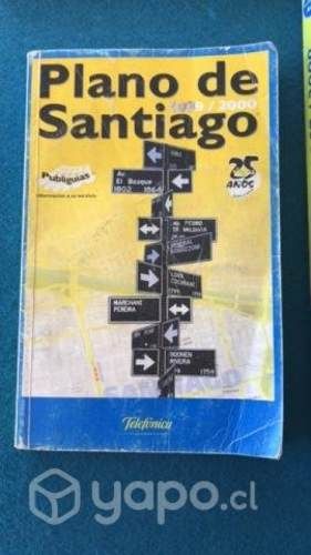Plano de Santiago año 1999 - 2000 impecable estado