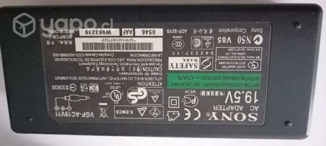 Cargador de notebook Sony original
