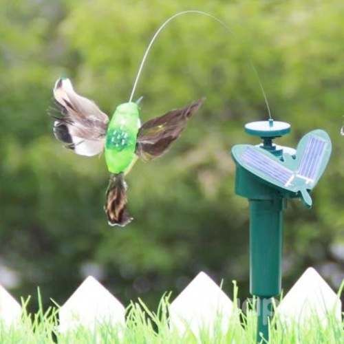 Estaca Solar de Colibri Volando Decorativo Jardin