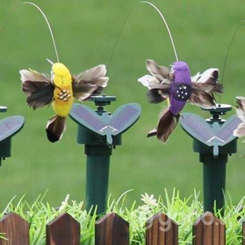 Estaca Solar de Colibri Volando Decorativo Jardin