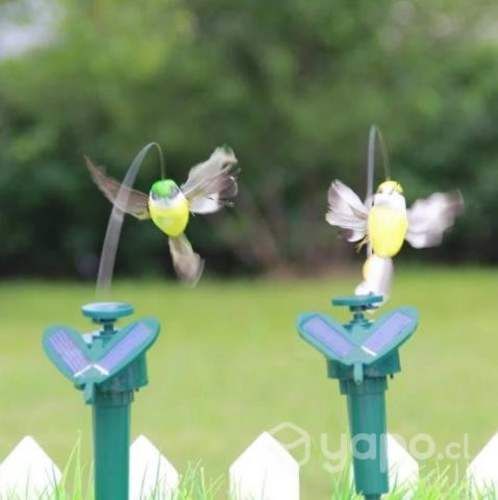 Estaca Solar de Colibri Volando Decorativo Jardin