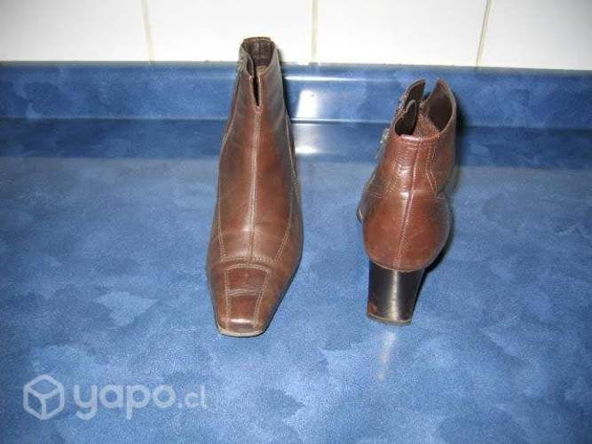 Botines cuero alemanes n°36 color café, metro Toba
