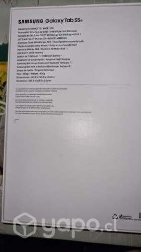 Tablet Galaxy TabS5e + accesorios