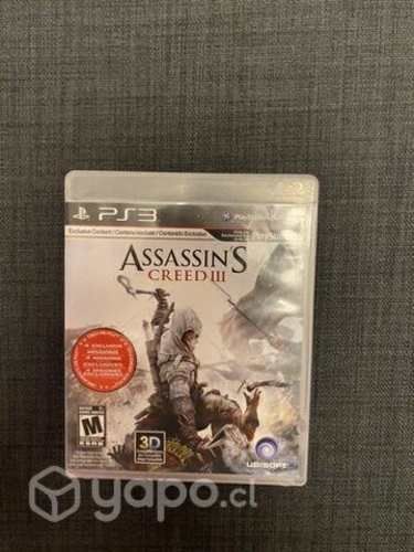 ASSASSINS CREED 3 PS3 (Poco Uso)