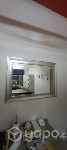 Espejo rectangular marco plateado