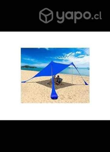 Toldo Solar Playa Lycra Estaca Parasol Portátil Re