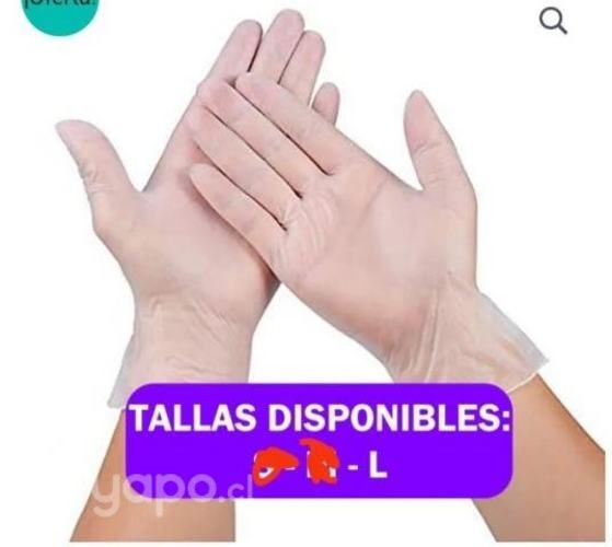 Guantes examen de vinilo solo talla L