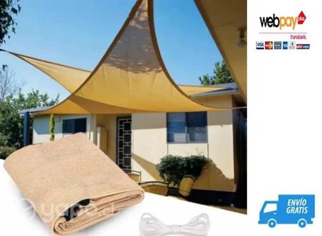 Vela Sombra 5mx5m Toldos Triangular + Envio Gratis