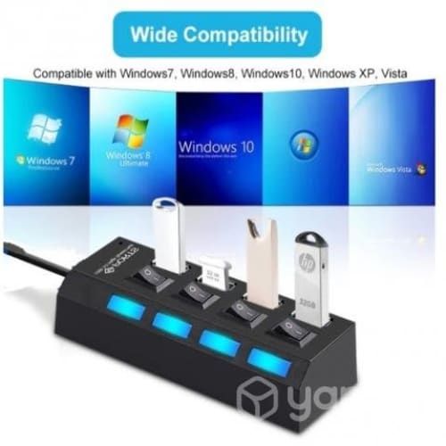 Multipuerto HUB 4 USB Extension 4 Puertos Extensor