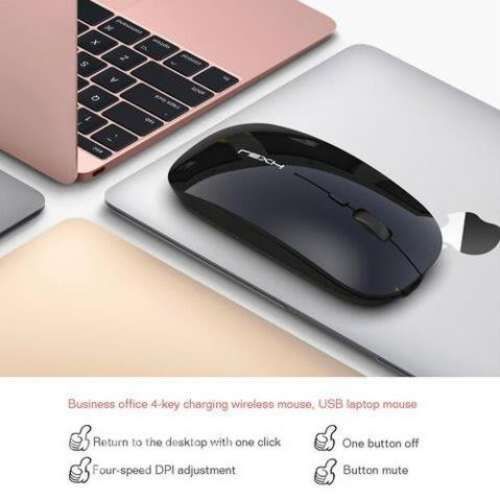 Mouse Raton Recargable USB Silencioso DPI Inalámbr