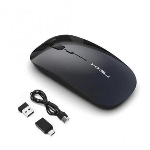 Mouse Raton Recargable USB Silencioso DPI Inalámbr