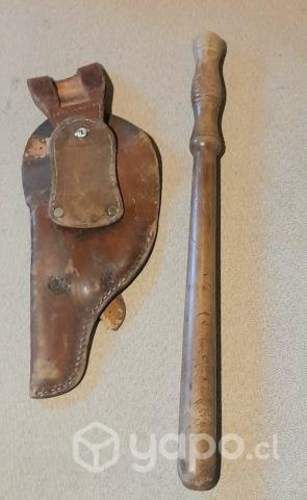 Set cartuchera cuero y luma de madera carabineros