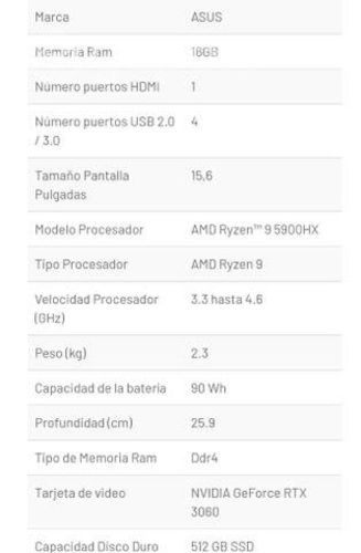 Notebook gamer Asus rog strix g15 reyzen 9 16gram