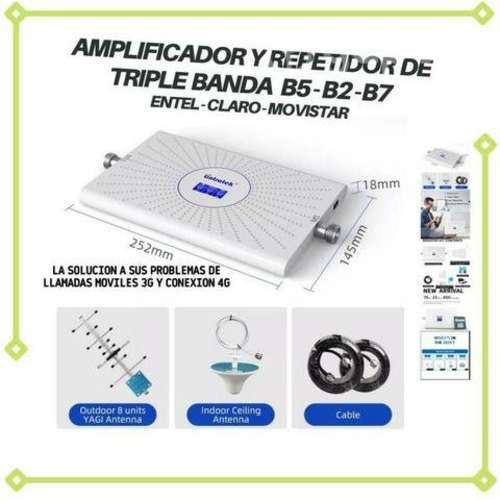 Amplificador Tri Banda B5-B2-B7. 3G/4G