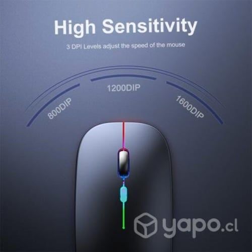 Mouse Raton Recargable USB Bluetooh y 2,4Ghz Conex