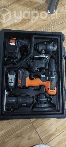 Set de herramientas 6en1 Black+decker 20v