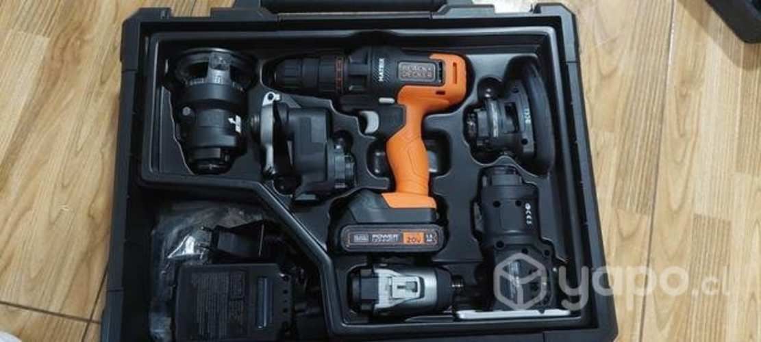 Set de herramientas 6en1 Black+decker 20v