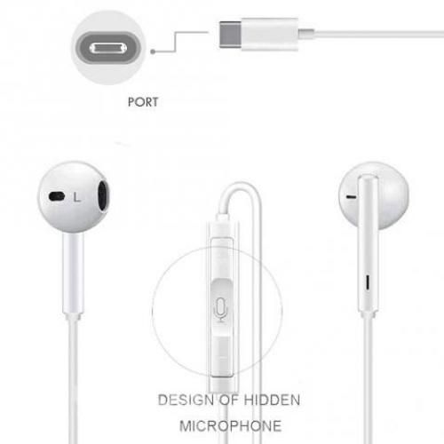 Audífonos Con Cable y Microfono Entrada Tipo C Iph