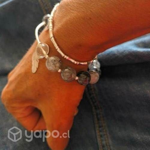 Pulsera plata de ley sterling 925 y cuarzo