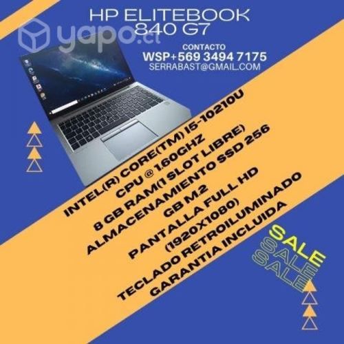 Notebook HP elitebook 840 g7