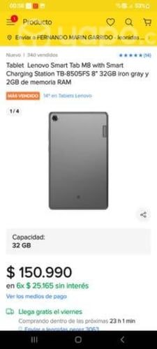 Tablet lenovo m8 hd
