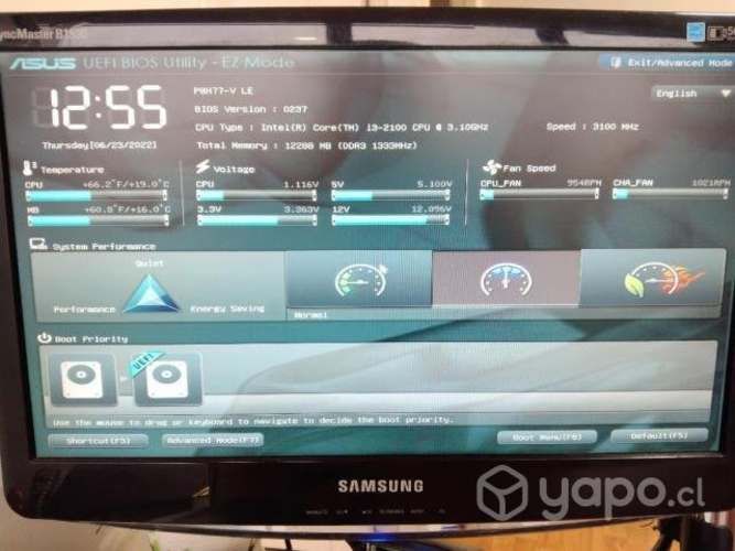 Compu CPU i3 3.1ghz, 12gb RAM, 480gb SSD