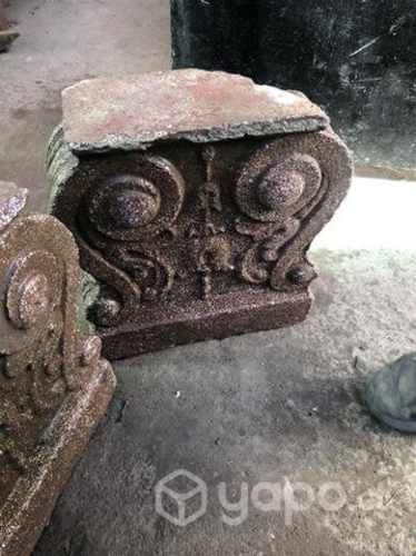 Pedestales de piedra tallados para bancó jardín
