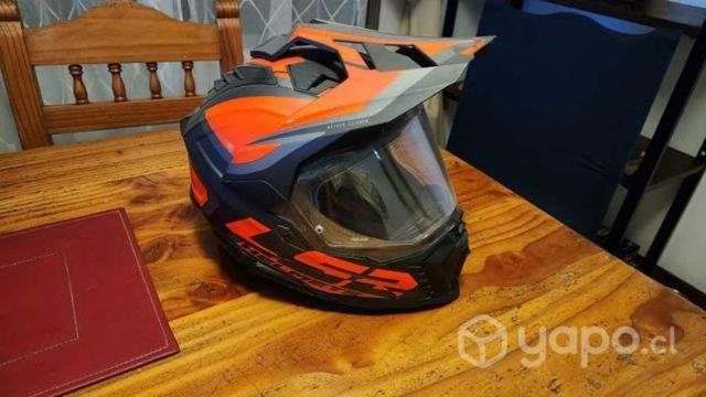 Casco moto Ls2 MX Explorer 701 Naranjo/Negro