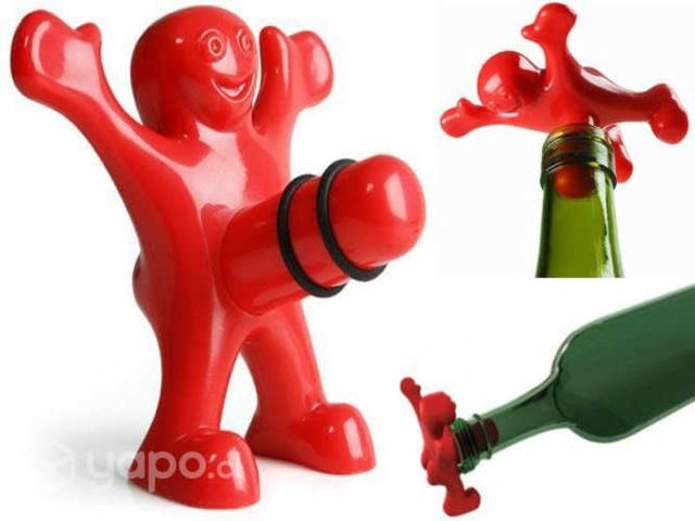 Tapón Hombre Feliz De Botellas de Vino y Otros
