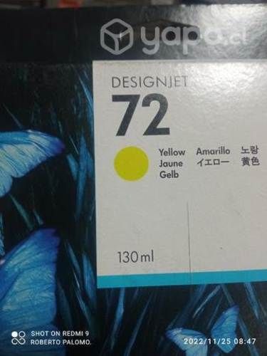 Tinta hp 72 yellow original de 130ml